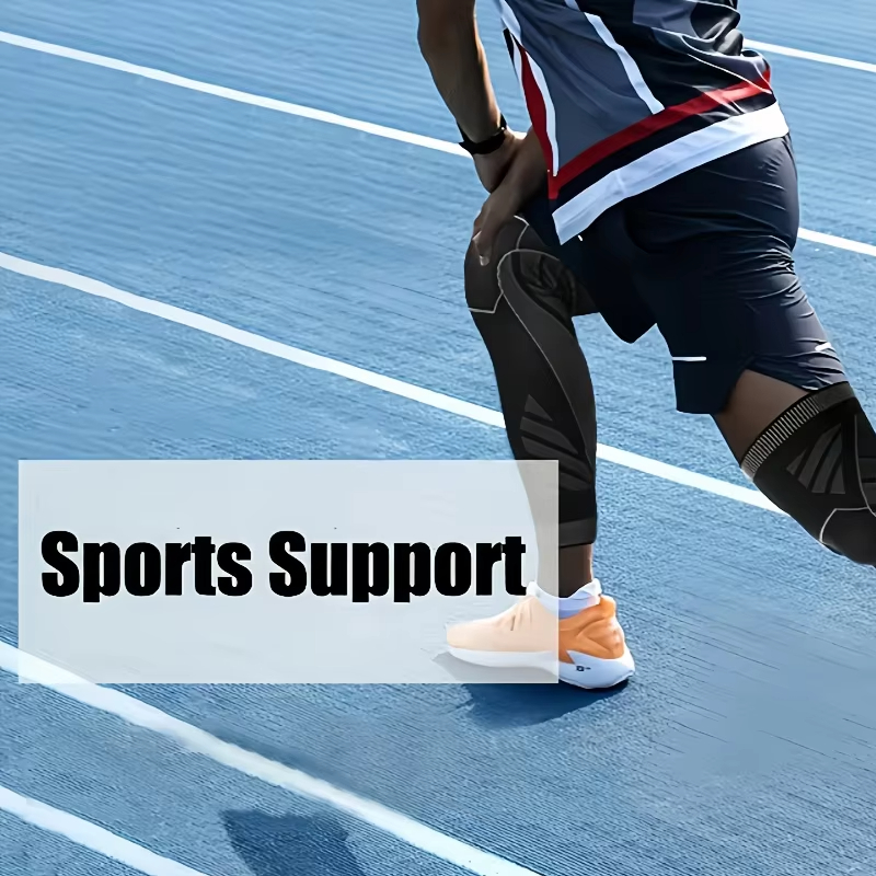 Running Gear Design - Нескользящий удлиненный компрессионный наколенник для бега,
