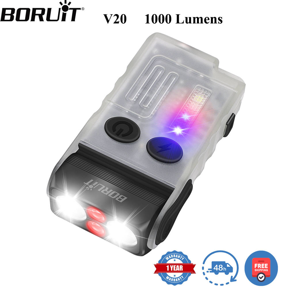Running Headlamp Led - BORUiT V20 Флуоресцентный фонарик-брелок с зуммером,