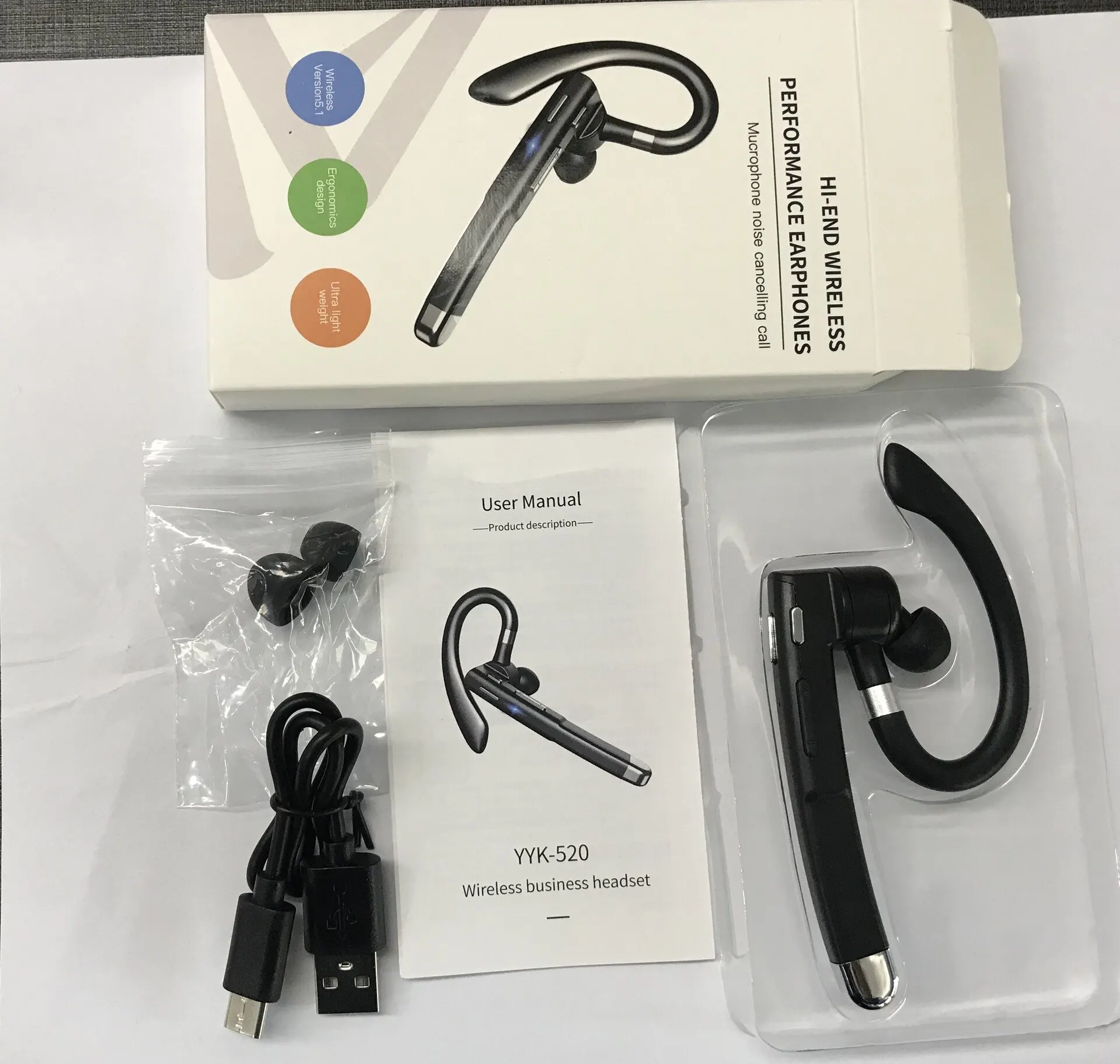 Bluetooth-гарнитура с шумопода – обзор и цена Earphone Sport Hook